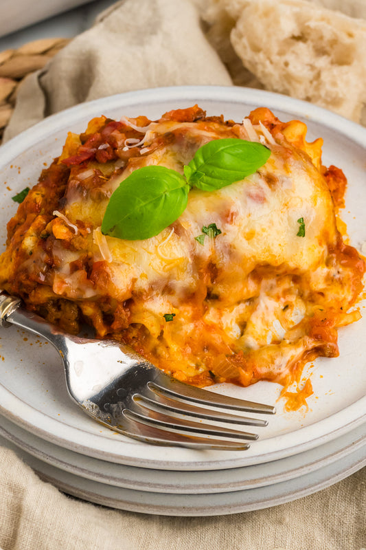 Lasagna with meat sauce